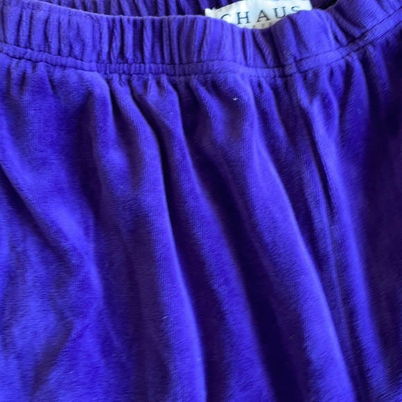 Chaus Purple Velour Lounge Pants with pockets - Picture 2 of 4